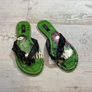 Iron Fist Green and Black Sandals